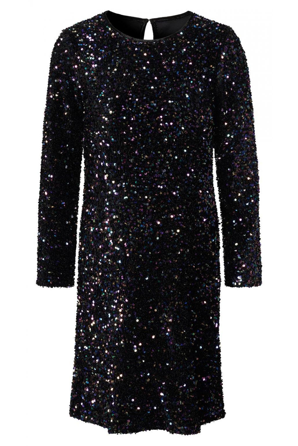 Paillettenkleid Schwangerschaft Frontansicht - glitzernder Abendlook für werdende Mütter