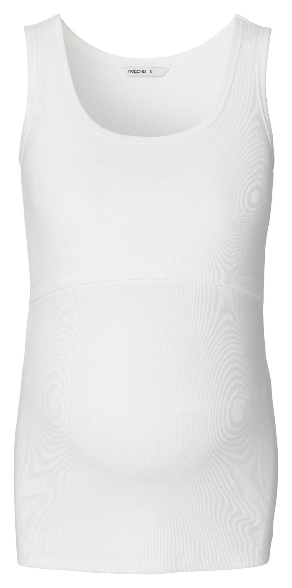 Tanktop weiß von Noppies für Schwangerschaft und Stillen mit Rundhalsausschnitt