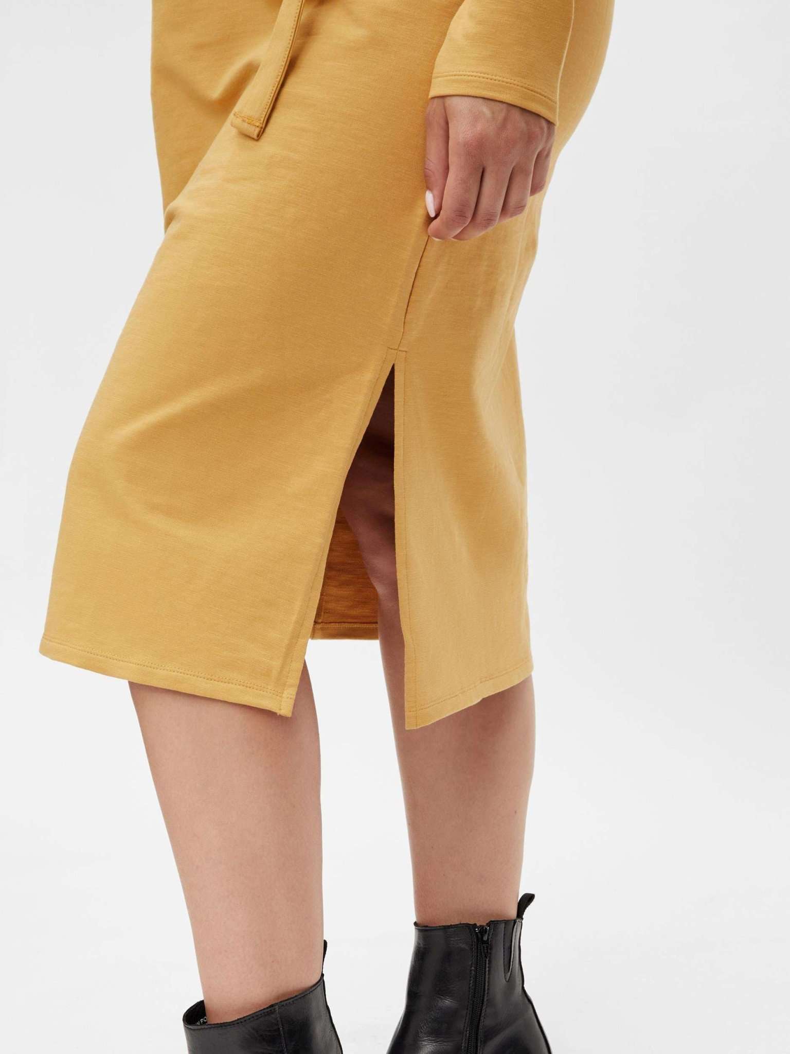Mamalicious Umstandskleid online kaufen und mieten bei Mutterkleid, Sweaterlook, Bio-Baumwolle, seitlicher Saumschlitz am Bein