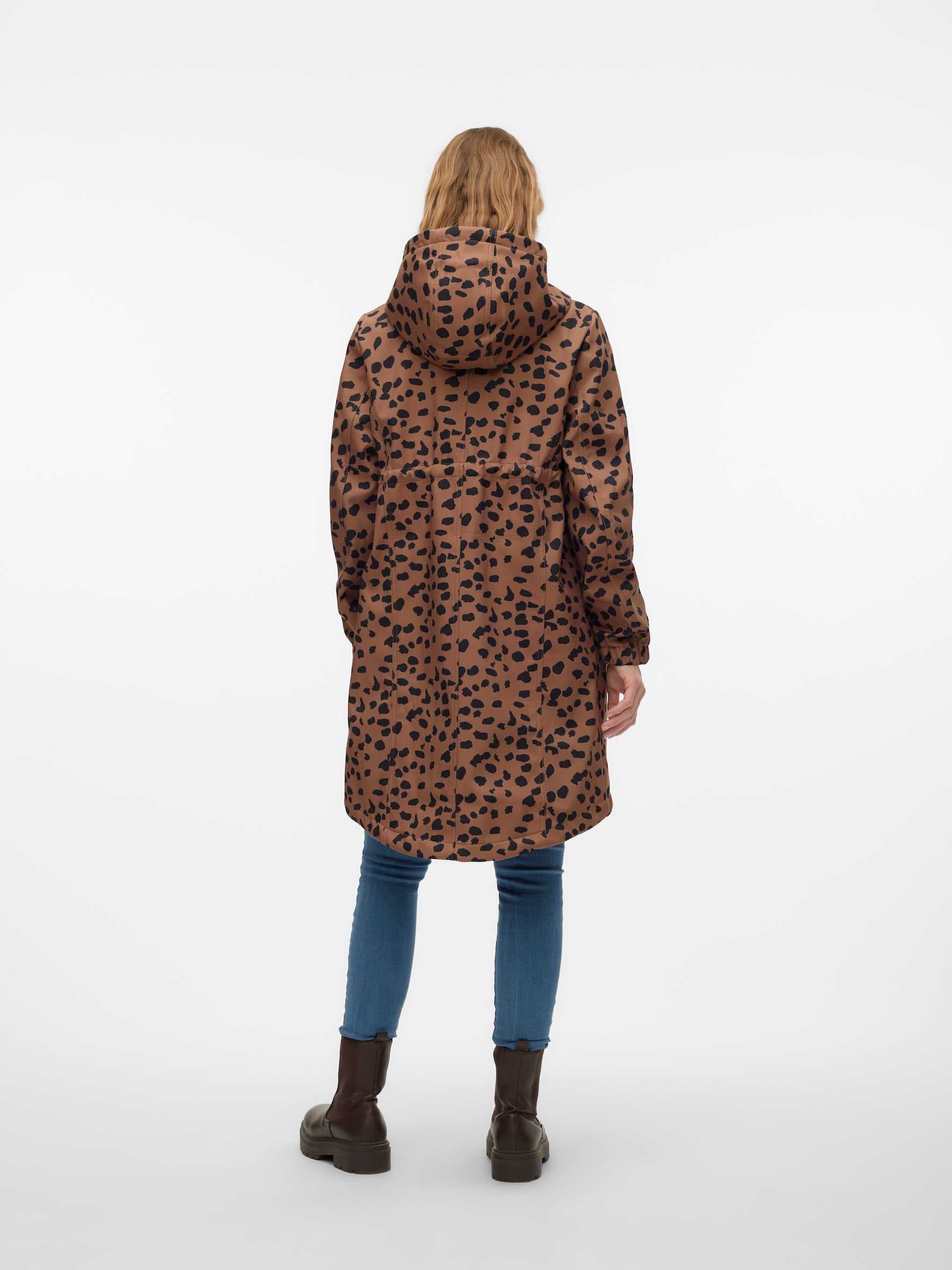 3-in-1 Softshell Umstandsjacke mit Animal Print