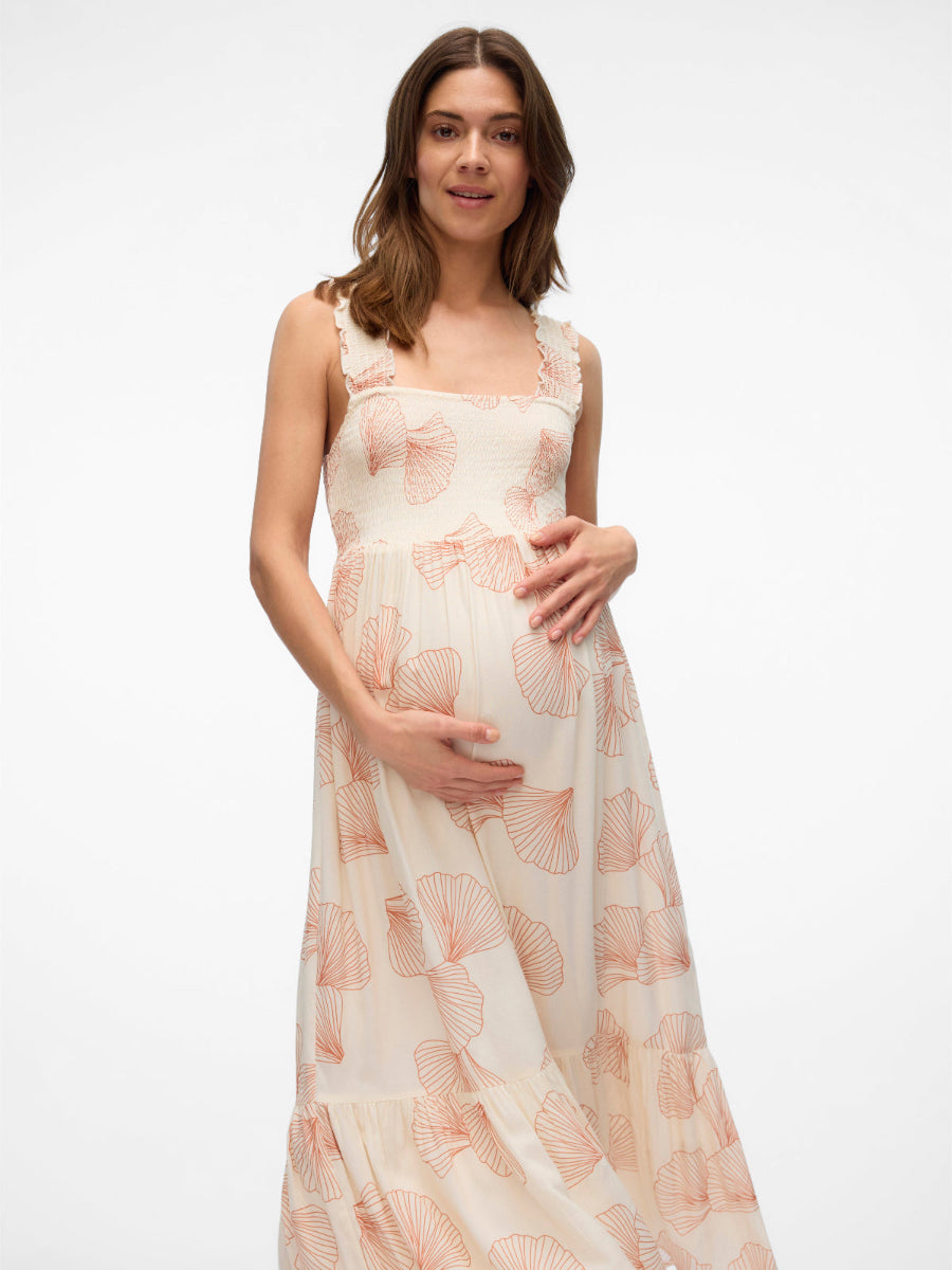 Mamalicious Umstandskleid mit sommerlichem Muschelprint bei Mutterkleid mieten oder kaufen