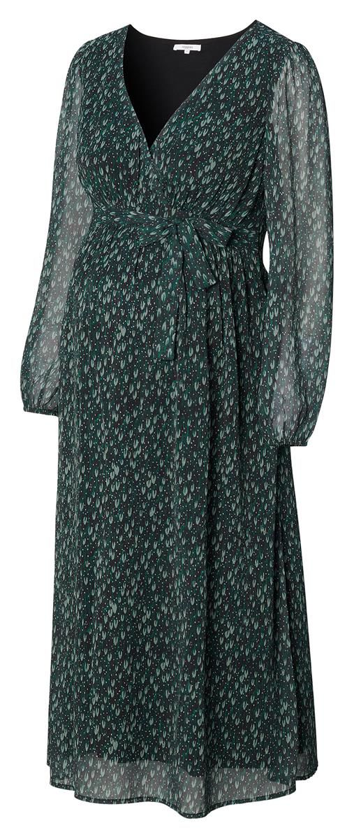 In der Vorderansicht: Festliches Umstandskleid und Stillkleid mit transparenten Ärmeln kaufen oder mieten bei Mutterkleid