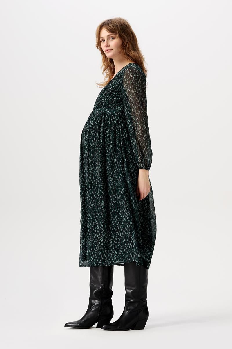 Noppies Umstandskleid mit grünem Print im Profil bei Mutterkleid mieten oder kaufen