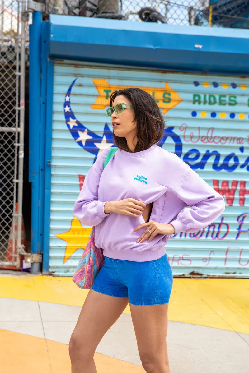 Sweatshirt zum Stillen, helllila