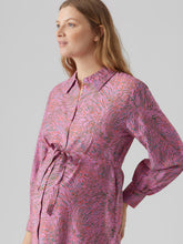 Lade das Bild in den Galerie-Viewer, Hemdumstandskleid im Viskose-Mix, pink
