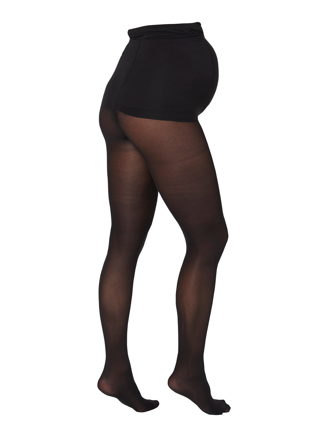 Mutterkleid Online Shopping Umstandsmode Strumpfhosen von seitlich hinten gezeigt