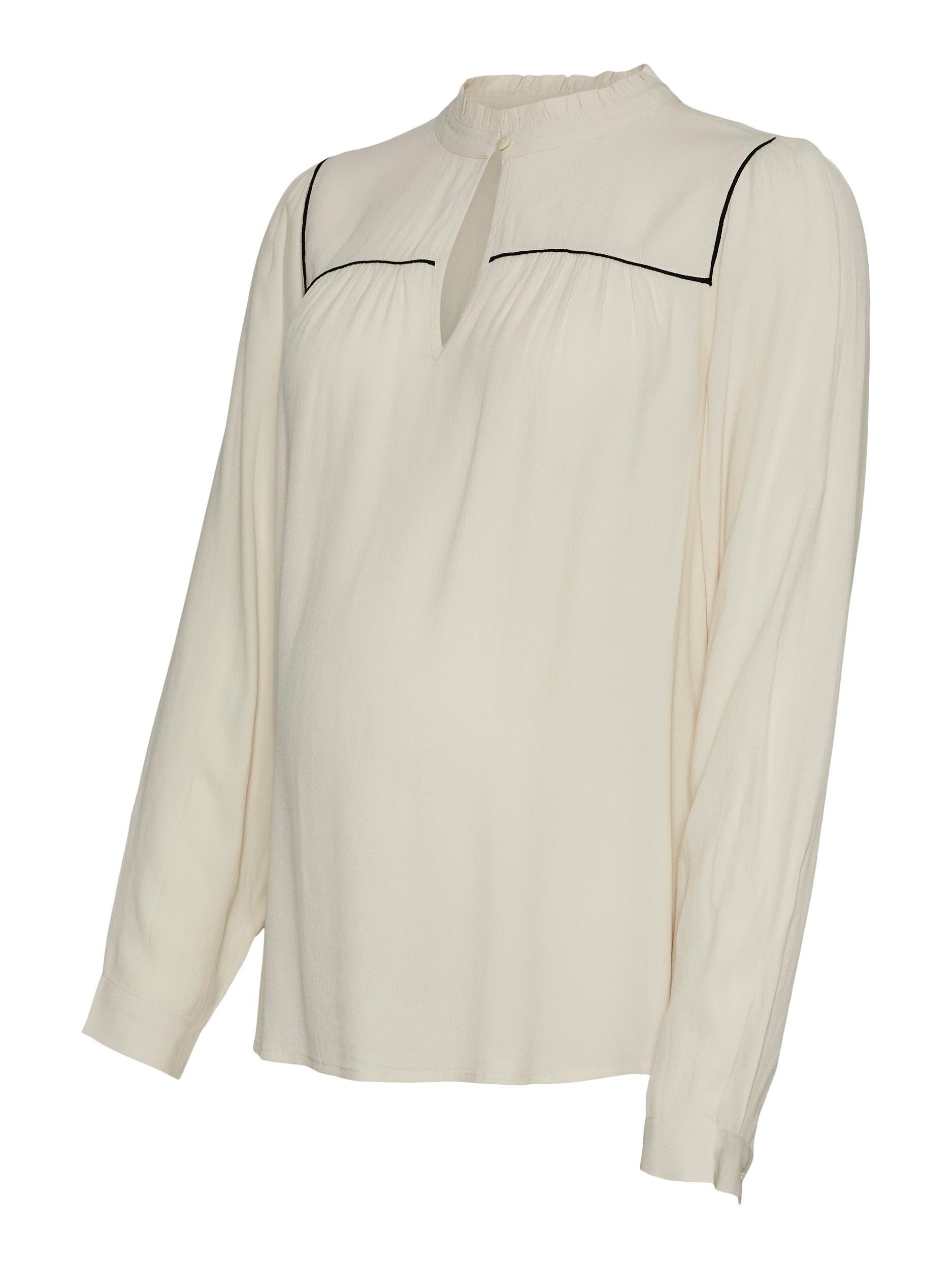 Mutterkleid Umstandsbluse aus nachhaltiger Viskose mit Stehkragen von Vero Moda Maternity mieten