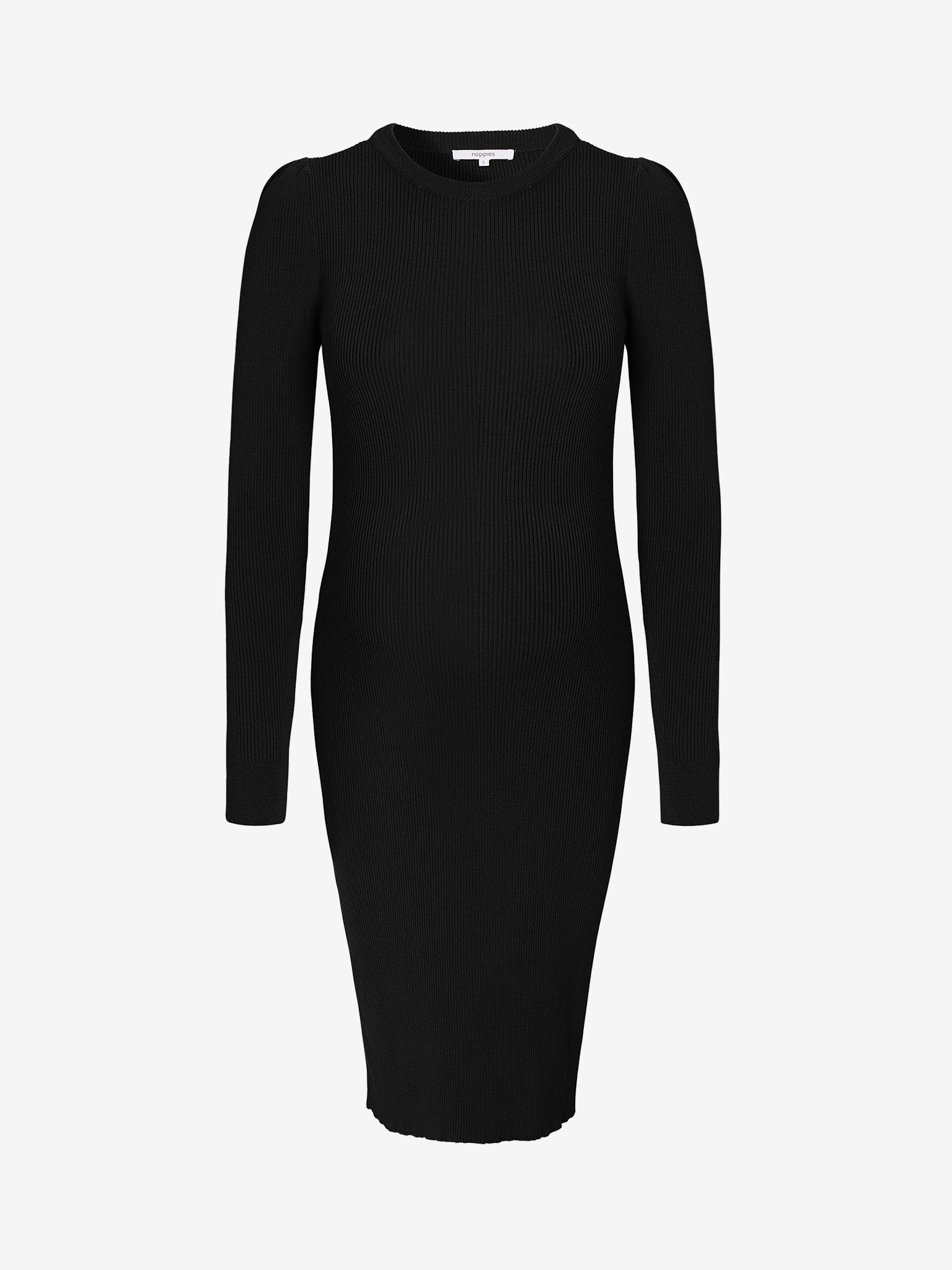 Umstands-Rippkleid mit langem Arm