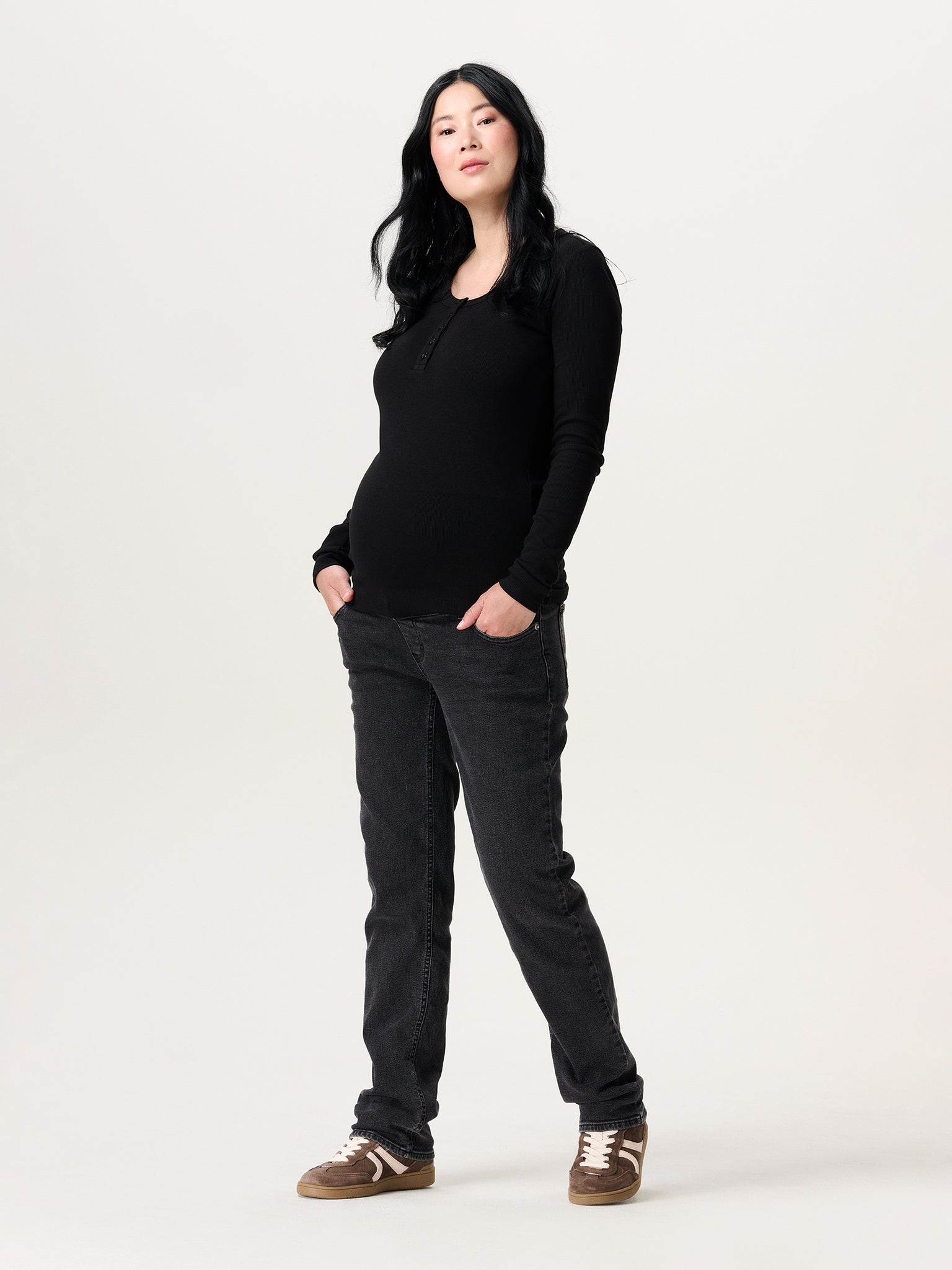 Ripp-Longsleeve für Schwangerschaft und Stillzeit