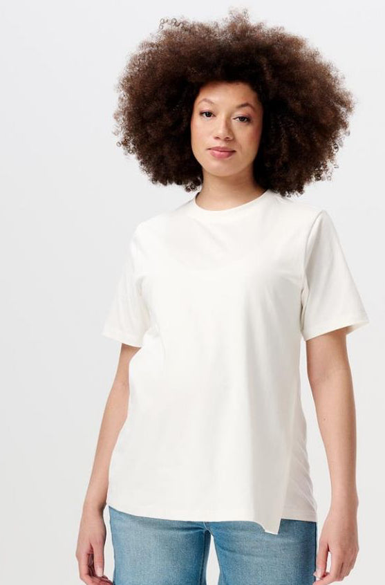 Umstands- und Stillshirt aus Bio-Baumwolle, weiß