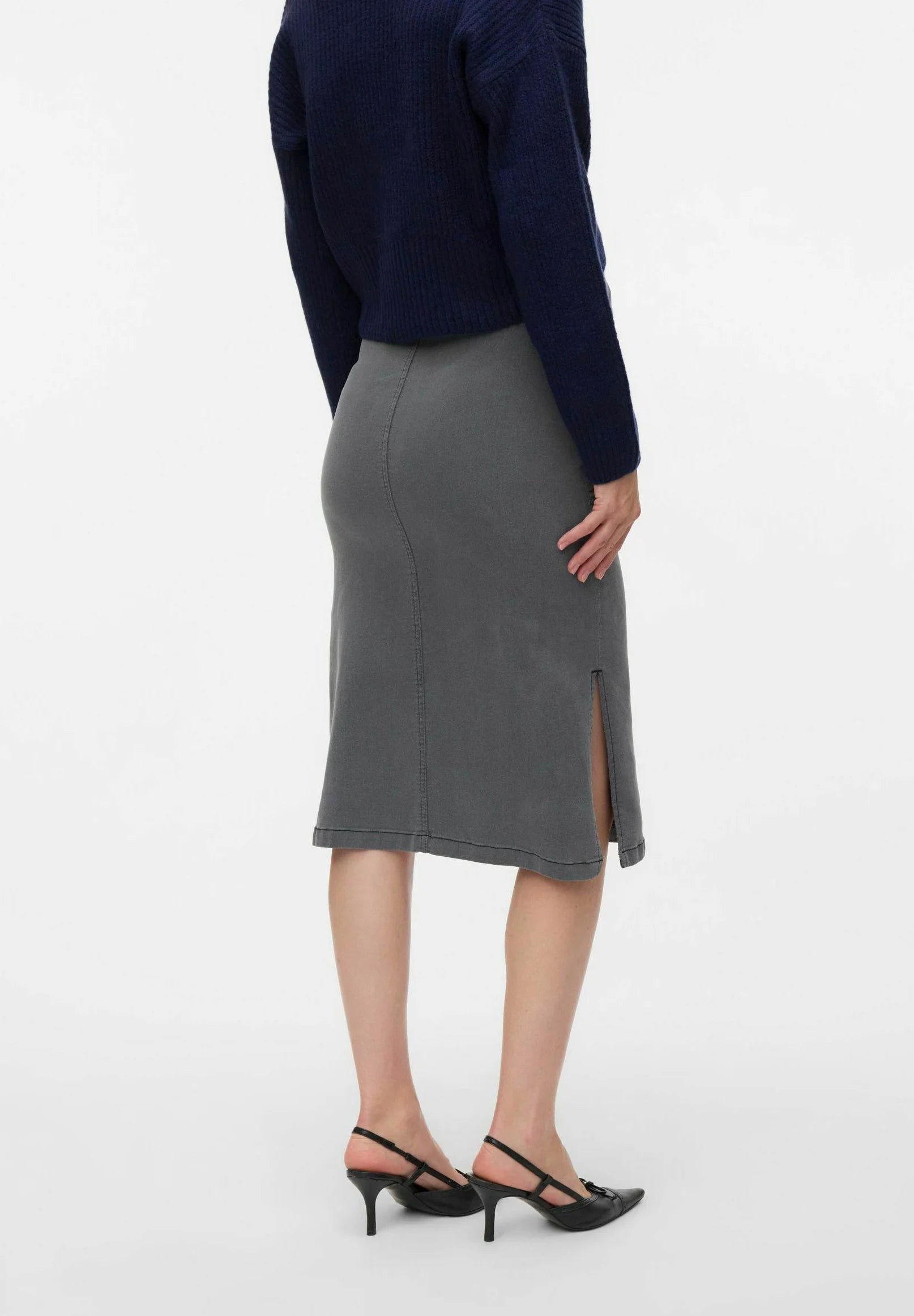 Midi Umstands-Jeansrock