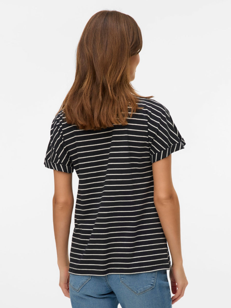 Rückansicht Mamalicious Umstands- und Stillshirt mit Streifenmuster kaufen bei Mutterkleid