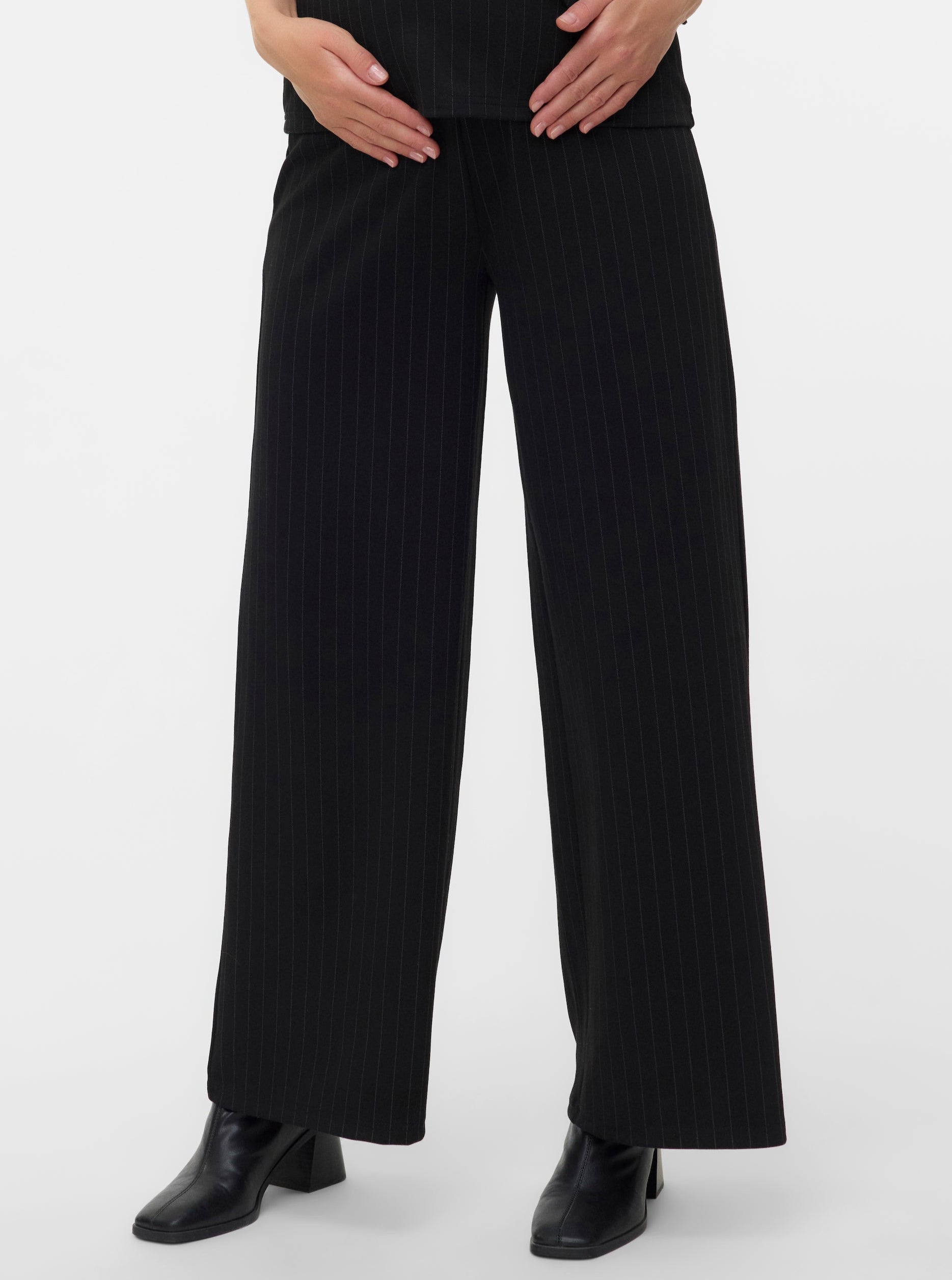 Wide-Leg Hose mit Nadelstreifen