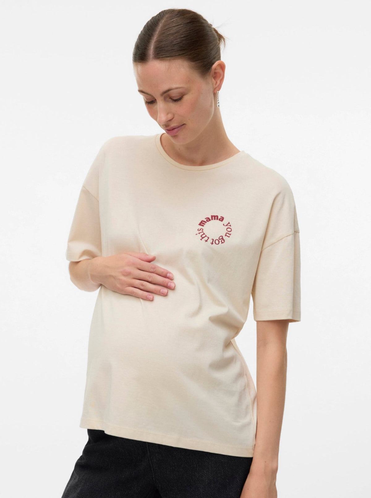 Mamalicious T-Shirt für Schwangerschaft mit Stickerei auf der Brust kaufen bei Mutterkleid 