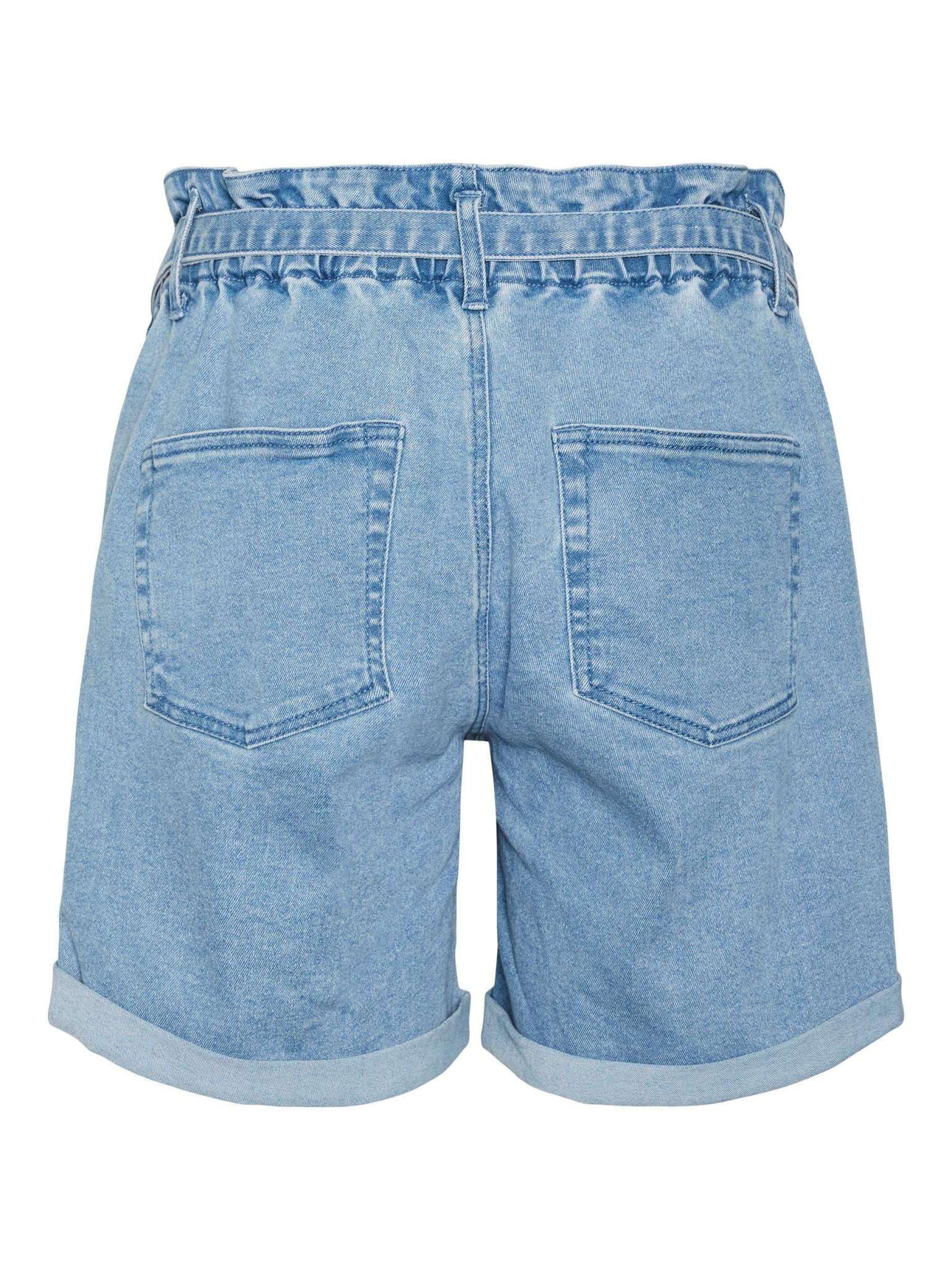 Mamalicious Denim-Umstandsshorts mit Taschen vorne und hinten blau, weicher Baumwollmix, bequemes Tragegefühl in der Schwangerschaft, bei Mutterkleid mieten oder online kaufen