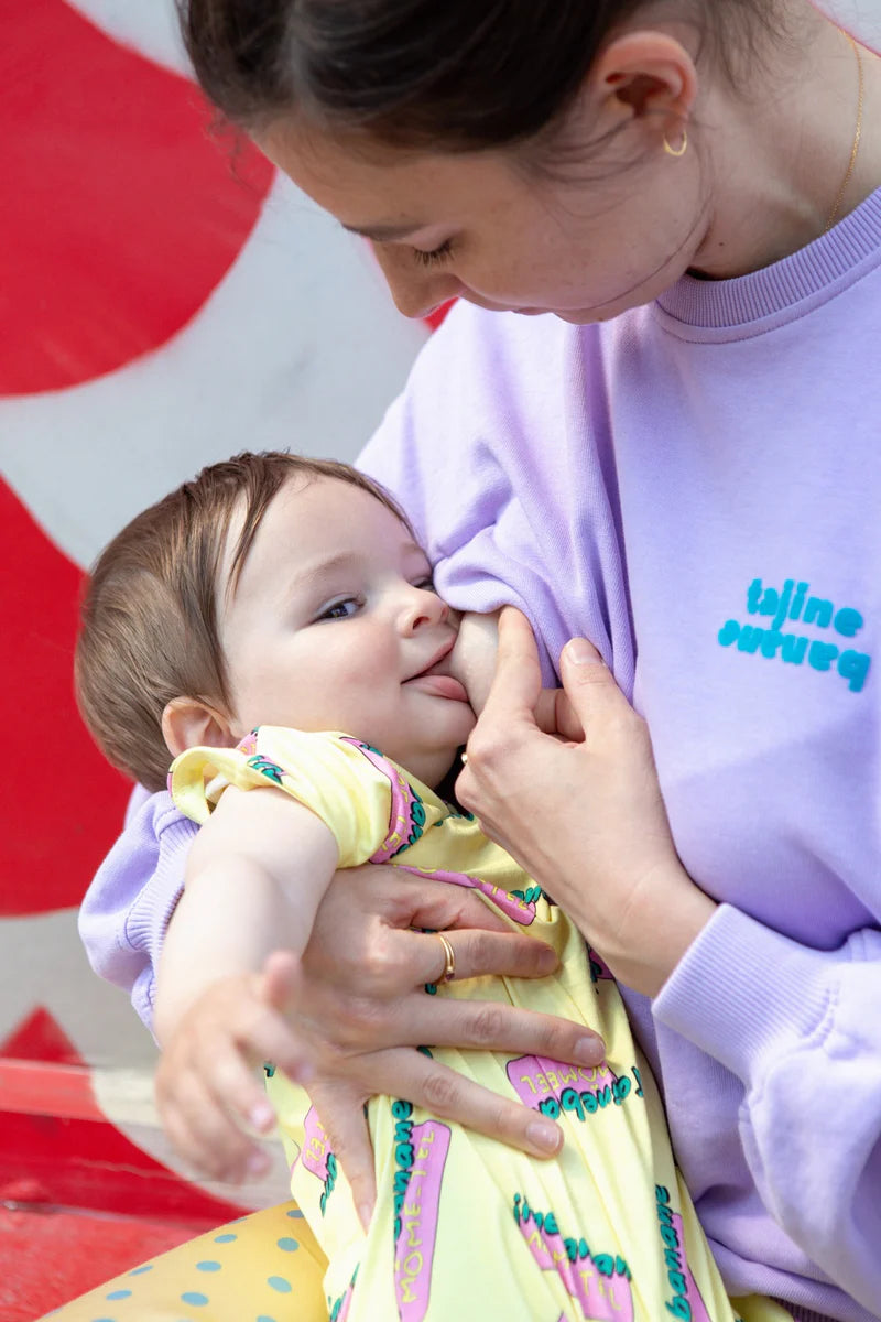 Sweatshirt zum Stillen, helllila