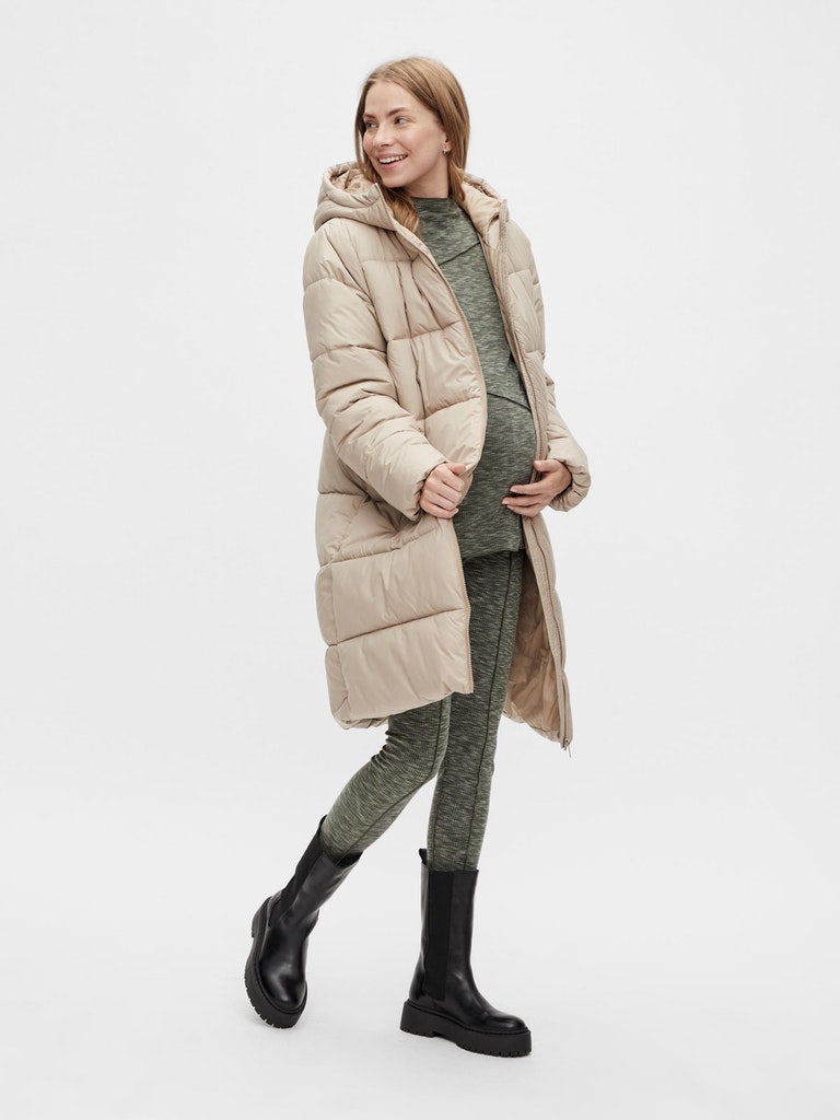 Mamalicious Daunenmantel online kaufen und mieten bei Mutterkleid für deine Schwangerschaft, knielang, silver mink