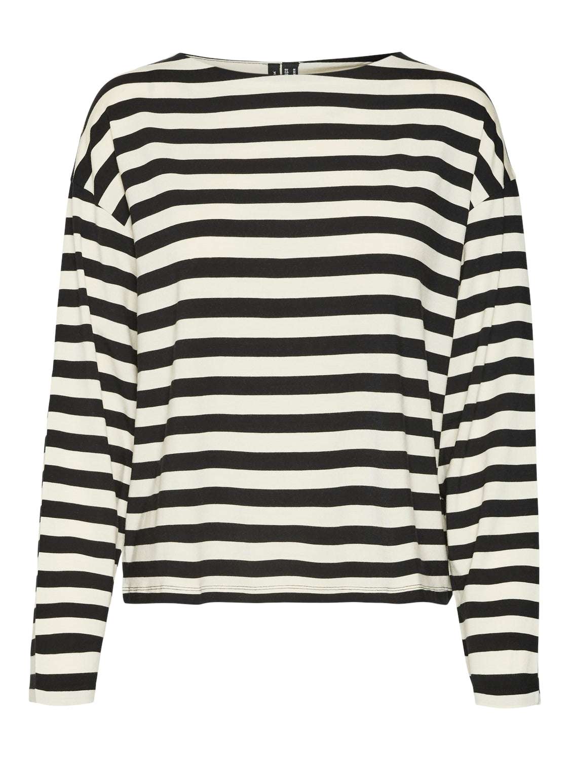 Gestreiftes Longsleeve mit U-Boot-Ausschnitt