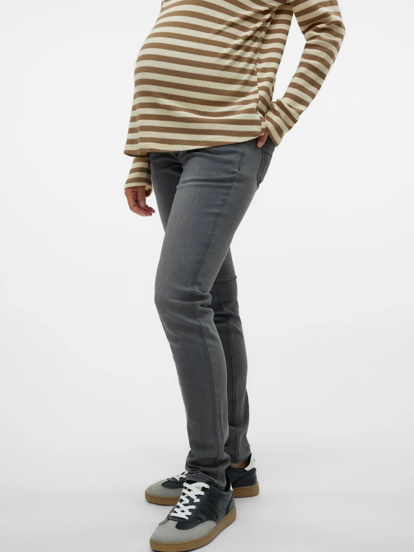 Slim-Jeans für die Schwangerschaft, grau