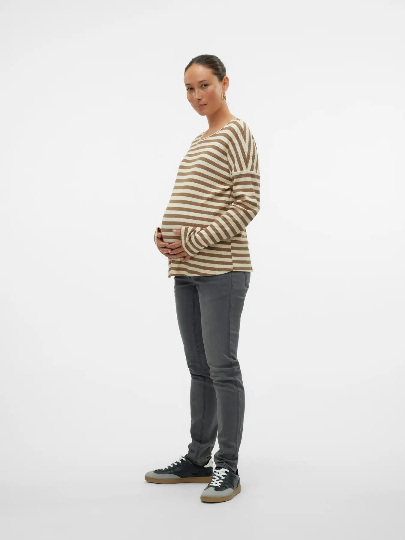 Slim-Jeans für die Schwangerschaft, grau