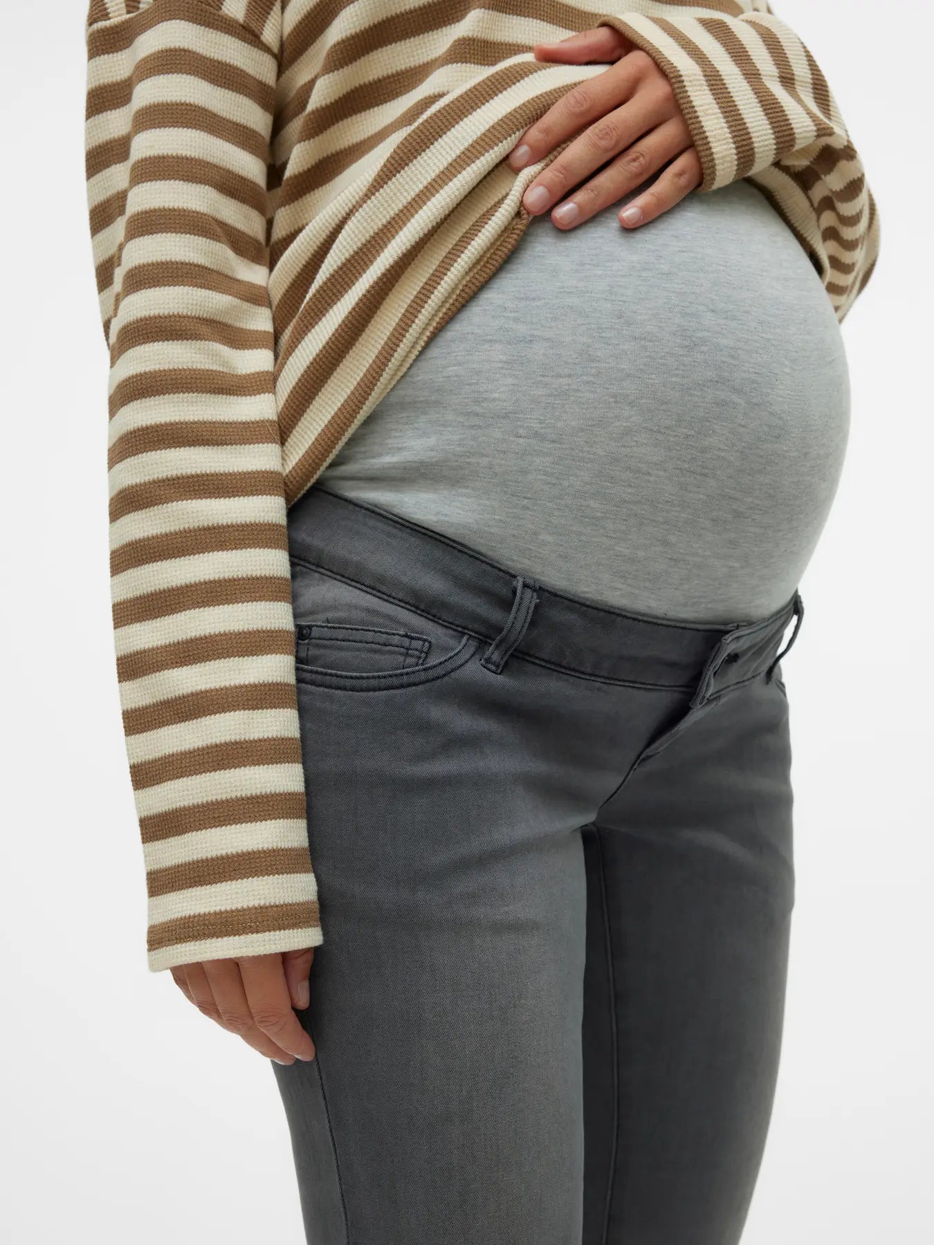 Slim-Jeans für die Schwangerschaft, grau