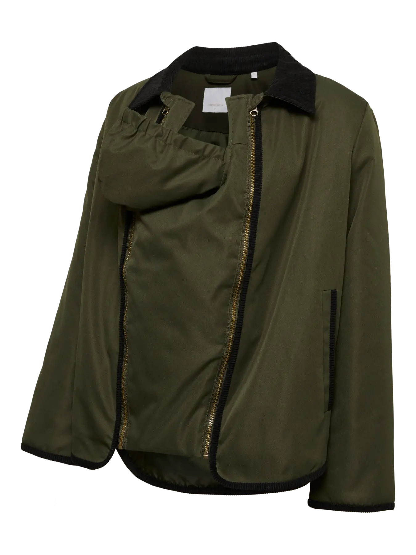 Kurze Jacke mit Cordkragen und Trageeinsatz