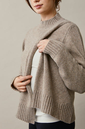 Mutterkleid Wollpullover auch zum Stillen von Boob mit Stehkragen online mieten oder kaufen