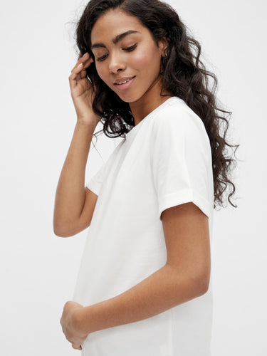 Mamalicious Umstandsshirt online kaufen bei Mutterkleid_Baumwoll-T-Shirt-weiß
