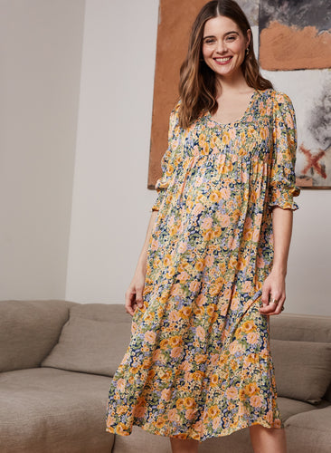 Mutterkleid Umstandskleid geblümt von Isabella Oliver monatlich mieten oder online kaufen