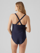 Lade das Bild in den Galerie-Viewer, Mamalicious Umstandsbadeanzug online kaufen bei Mutterkleid navy aus recyceltem Polyester
