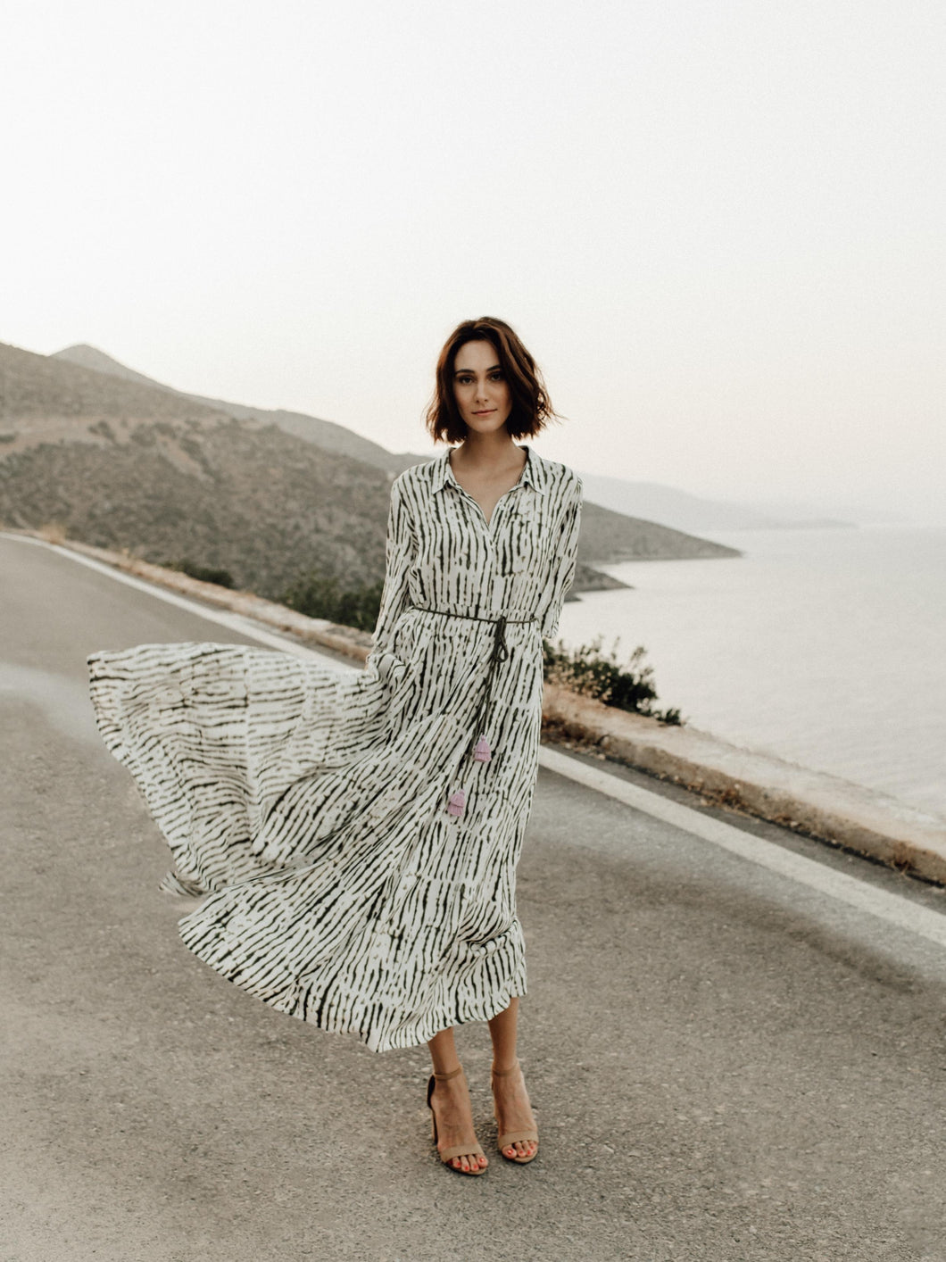 Mara Mea Umstandskleid mit Stillfunktion Maxilänge und langem Arm bei Mutterkleid online kaufen oder mieten